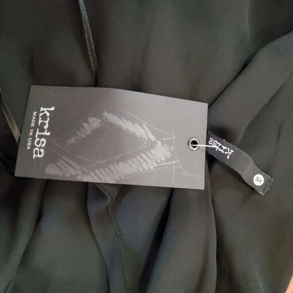 KRISA Black Slip Mini Halter Dress XS Black - Picture 5 of 7